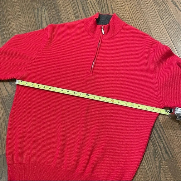 Hawico Scotland KEMNAY 1/4 ZIP TWO TONE PULLOVER Large 100% Pure Cashmere - Picture 8 of 14